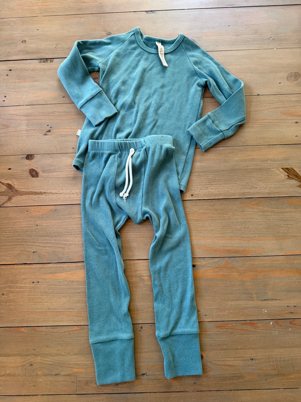 Childhoods Clothing Kids Cozy Long Sleeve Set in Teal - 3T